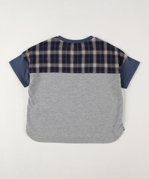 COMME CA ISM / コムサイズム Tシャツ | くしゅっとチェック 半袖切り替えTシャツ | 詳細6