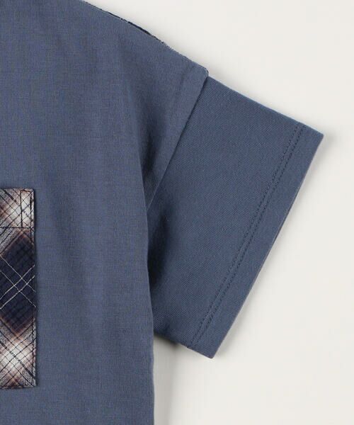 COMME CA ISM / コムサイズム Tシャツ | くしゅっとチェック 半袖切り替えTシャツ | 詳細8