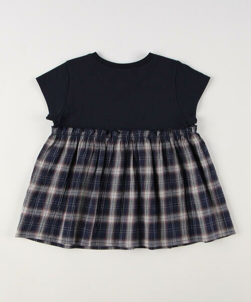 COMME CA ISM / コムサイズム Tシャツ | くしゅっとチェック チュニックTシャツ | 詳細4
