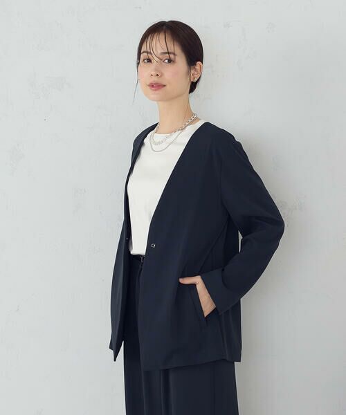 COMME CA ISM / コムサイズム ノーカラージャケット | 【UVカット・吸水速乾・接触冷感】kireri ノーカラージャケット / セットアップ対応 | 詳細7