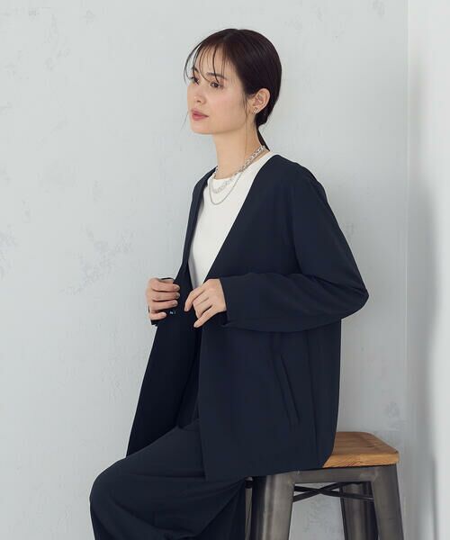 COMME CA ISM / コムサイズム ノーカラージャケット | 【UVカット・吸水速乾・接触冷感】kireri ノーカラージャケット / セットアップ対応 | 詳細9