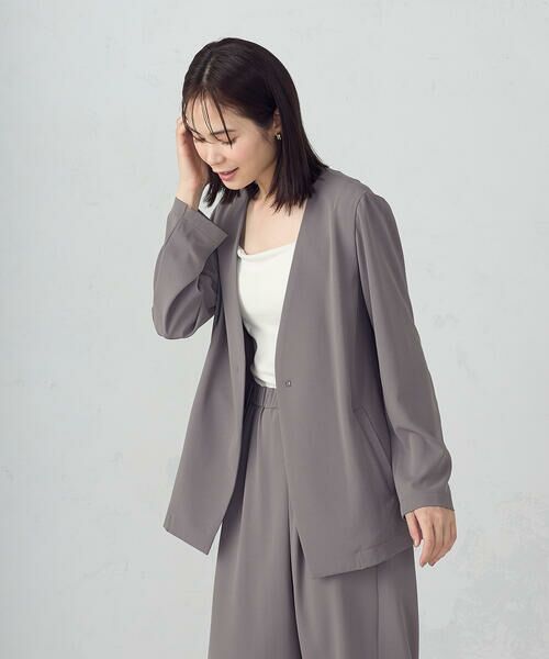 COMME CA ISM / コムサイズム ノーカラージャケット | 【UVカット・吸水速乾・接触冷感】kireri ノーカラージャケット / セットアップ対応 | 詳細14