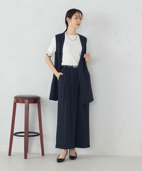 COMME CA ISM / コムサイズム その他パンツ | 【UVカット・吸水速乾・接触冷感】kireri ラップ風ワイドパンツ / セットアップ対応 | 詳細4