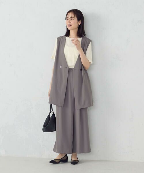 COMME CA ISM / コムサイズム その他パンツ | 【UVカット・吸水速乾・接触冷感】kireri ラップ風ワイドパンツ / セットアップ対応 | 詳細14