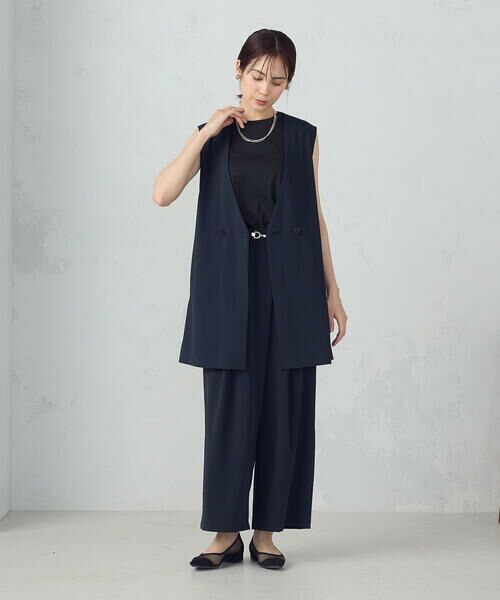 COMME CA ISM / コムサイズム ベスト | 【UVカット・吸水速乾・接触冷感】kireri ノーカラーロングジレ / セットアップ対応 | 詳細4