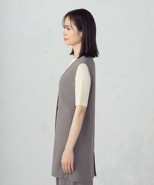 COMME CA ISM / コムサイズム ベスト | 【UVカット・吸水速乾・接触冷感】kireri ノーカラーロングジレ / セットアップ対応 | 詳細14