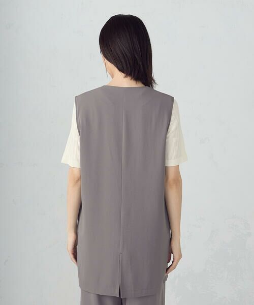 COMME CA ISM / コムサイズム ベスト | 【UVカット・吸水速乾・接触冷感】kireri ノーカラーロングジレ / セットアップ対応 | 詳細15