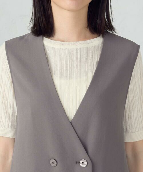 COMME CA ISM / コムサイズム ベスト | 【UVカット・吸水速乾・接触冷感】kireri ノーカラーロングジレ / セットアップ対応 | 詳細16