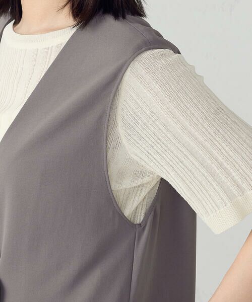 COMME CA ISM / コムサイズム ベスト | 【UVカット・吸水速乾・接触冷感】kireri ノーカラーロングジレ / セットアップ対応 | 詳細17