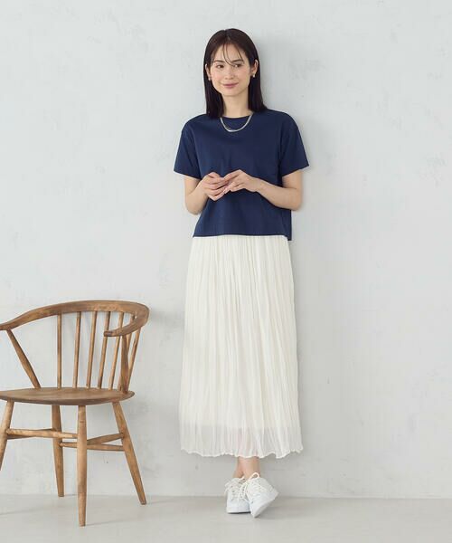 シフォンジョーゼット クリンクルプリーツスカート （ロング