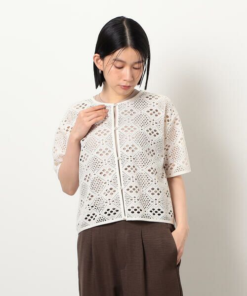 COMME CA ISM / コムサイズム カーディガン・ボレロ | クロップド丈 レース カーディガン | 詳細5