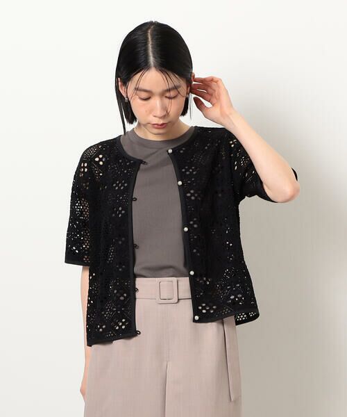 COMME CA ISM / コムサイズム カーディガン・ボレロ | クロップド丈 レース カーディガン | 詳細18