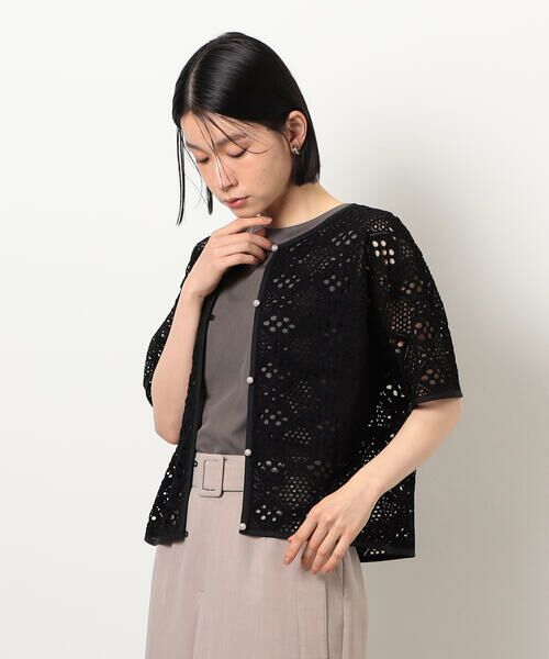 COMME CA ISM / コムサイズム カーディガン・ボレロ | クロップド丈 レース カーディガン | 詳細20