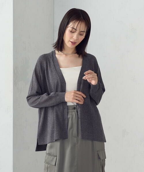 COMME CA ISM / コムサイズム カーディガン・ボレロ | リネン混カーディガン | 詳細11