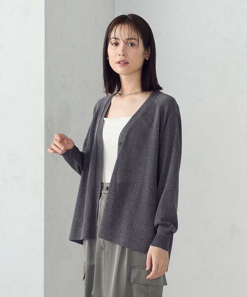 COMME CA ISM / コムサイズム カーディガン・ボレロ | リネン混カーディガン | 詳細10