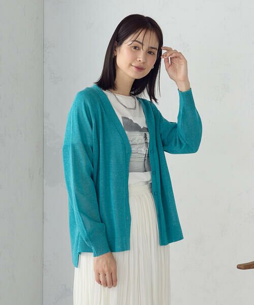 COMME CA ISM / コムサイズム カーディガン・ボレロ | リネン混カーディガン | 詳細20