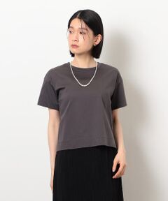 COMME CA ISM / コムサイズム カットソー | ボックスシルエット　クロップド丈　Ｔシャツ