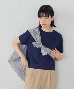 COMME CA ISM / コムサイズム カットソー | ボックスシルエット　クロップド丈　Ｔシャツ