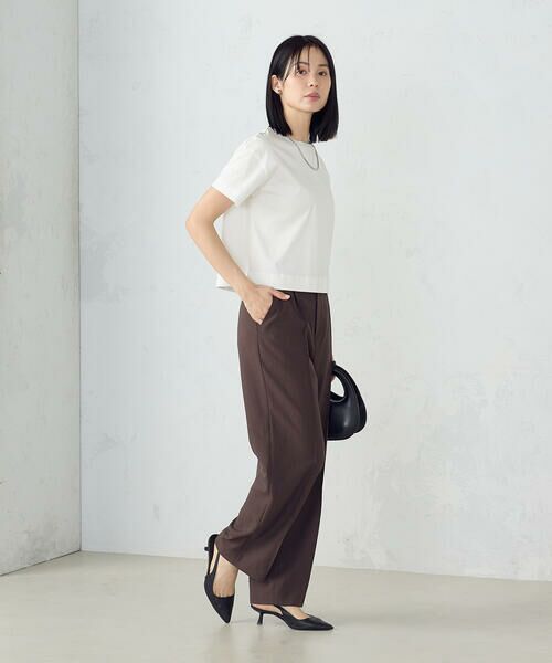 COMME CA ISM / コムサイズム カットソー | ボックスシルエット クロップド丈 Tシャツ | 詳細2