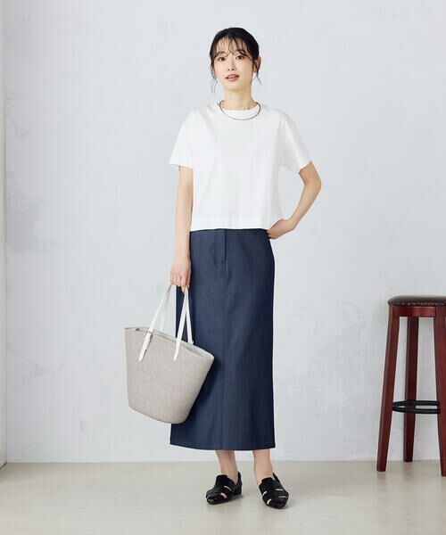 COMME CA ISM / コムサイズム カットソー | ボックスシルエット クロップド丈 Tシャツ | 詳細4