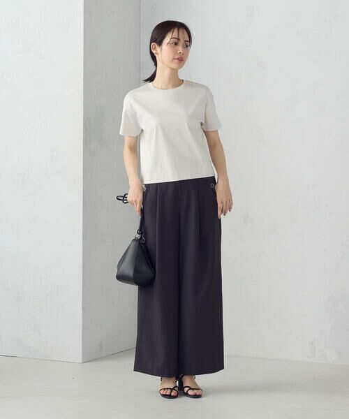 COMME CA ISM / コムサイズム カットソー | ボックスシルエット クロップド丈 Tシャツ | 詳細12