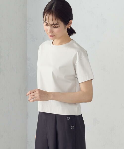 COMME CA ISM / コムサイズム カットソー | ボックスシルエット クロップド丈 Tシャツ | 詳細15