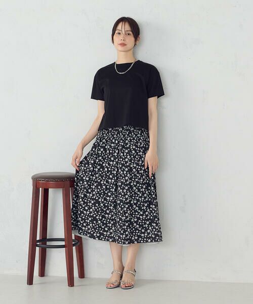 COMME CA ISM / コムサイズム カットソー | ボックスシルエット クロップド丈 Tシャツ | 詳細16