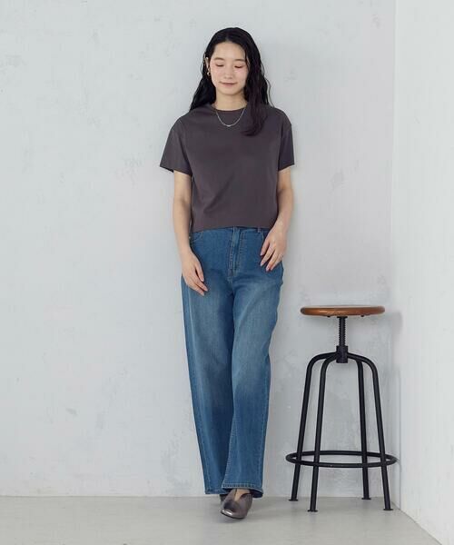 COMME CA ISM / コムサイズム カットソー | ボックスシルエット　クロップド丈　Ｔシャツ | 詳細15