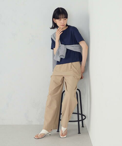 COMME CA ISM / コムサイズム カットソー | ボックスシルエット クロップド丈 Tシャツ | 詳細20