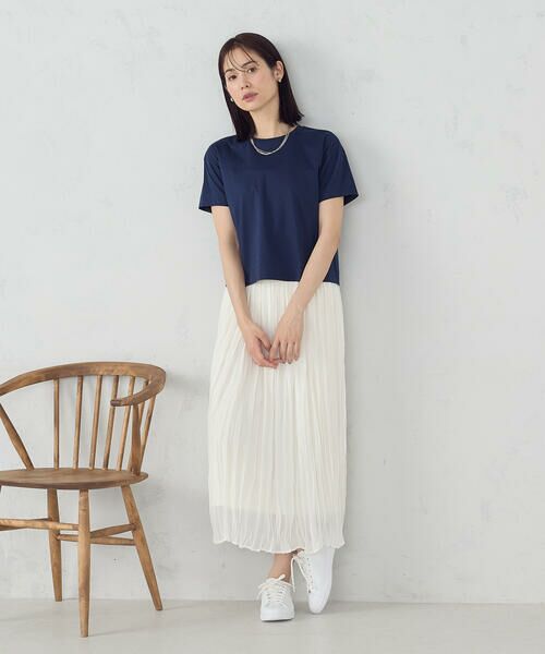 COMME CA ISM / コムサイズム カットソー | ボックスシルエット クロップド丈 Tシャツ | 詳細21