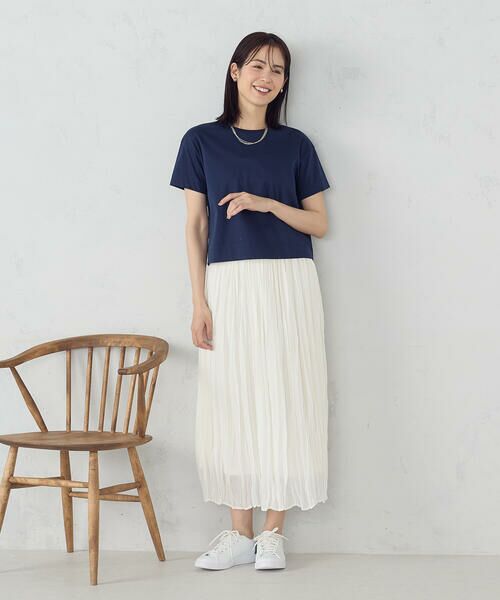 COMME CA ISM / コムサイズム カットソー | ボックスシルエット クロップド丈 Tシャツ | 詳細22