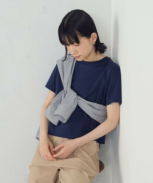 COMME CA ISM / コムサイズム カットソー | ボックスシルエット クロップド丈 Tシャツ | 詳細26