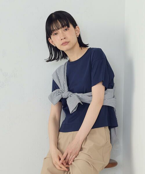 COMME CA ISM / コムサイズム カットソー | ボックスシルエット クロップド丈 Tシャツ | 詳細27