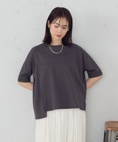 COMME CA ISM / コムサイズム カットソー | 【接触冷感・抗菌防臭】アシンメトリーＴシャツ
