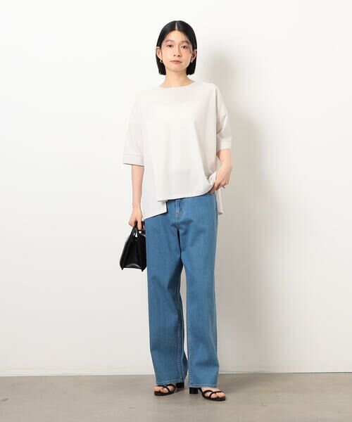 COMME CA ISM / コムサイズム カットソー | 【接触冷感・抗菌防臭】アシンメトリーＴシャツ | 詳細1