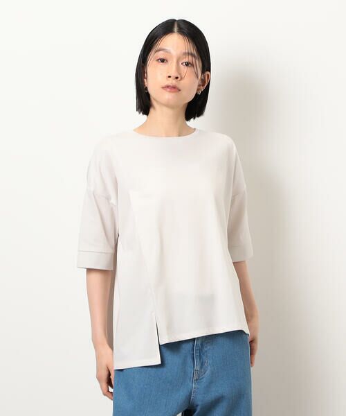 COMME CA ISM / コムサイズム カットソー | 【接触冷感・抗菌防臭】アシンメトリーＴシャツ | 詳細4