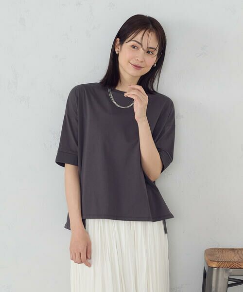 COMME CA ISM / コムサイズム カットソー | 【接触冷感・抗菌防臭】アシンメトリーＴシャツ | 詳細17