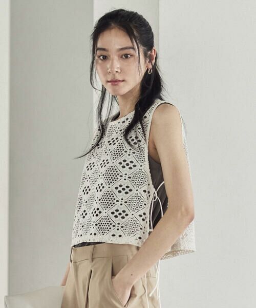 COMME CA ISM / コムサイズム ベスト | レース サマーベスト | 詳細1