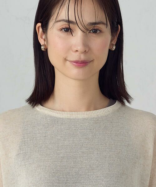 COMME CA ISM / コムサイズム ニット・セーター | リネン混 5分袖ニット | 詳細9