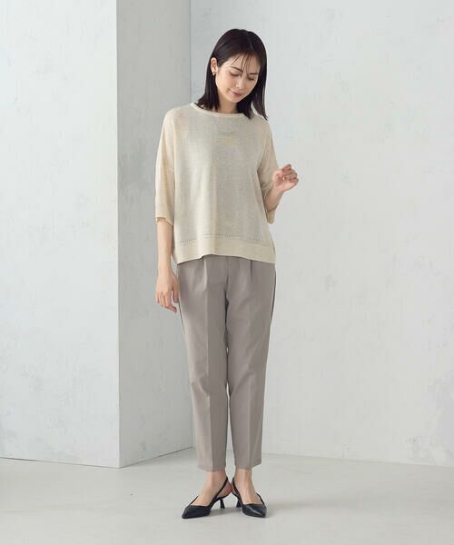 COMME CA ISM / コムサイズム ニット・セーター | リネン混 5分袖ニット | 詳細2