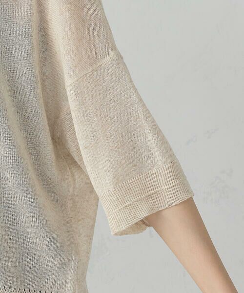 COMME CA ISM / コムサイズム ニット・セーター | リネン混 5分袖ニット | 詳細10