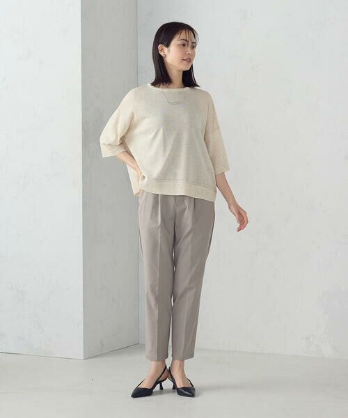 COMME CA ISM / コムサイズム ニット・セーター | リネン混 5分袖ニット | 詳細3
