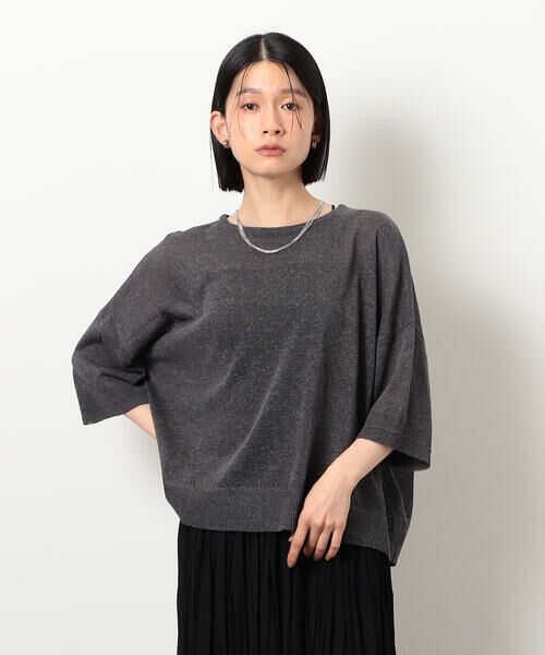 COMME CA ISM / コムサイズム ニット・セーター | リネン混 5分袖ニット | 詳細17