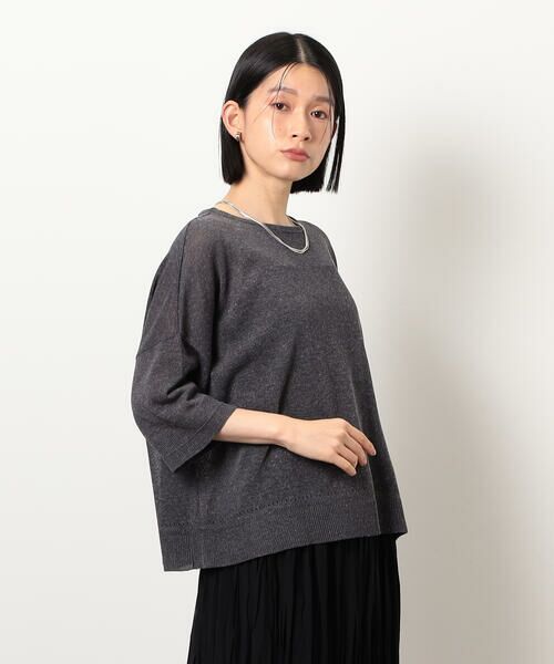 COMME CA ISM / コムサイズム ニット・セーター | リネン混 5分袖ニット | 詳細15