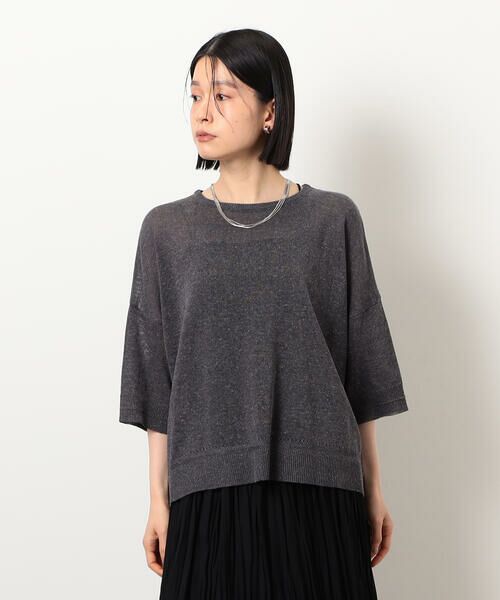 COMME CA ISM / コムサイズム ニット・セーター | リネン混 5分袖ニット | 詳細16