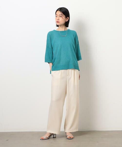 COMME CA ISM / コムサイズム ニット・セーター | リネン混 5分袖ニット | 詳細20