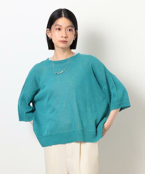 COMME CA ISM / コムサイズム ニット・セーター | リネン混 5分袖ニット | 詳細22