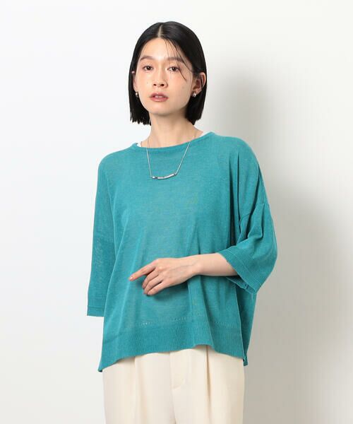 COMME CA ISM / コムサイズム ニット・セーター | リネン混 5分袖ニット | 詳細23