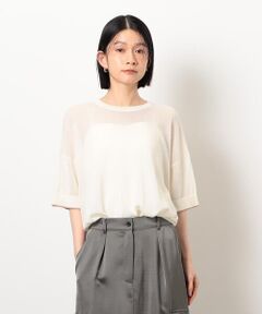 【マシンウォッシャブル】シャツレイヤード風　ドッキングニット COMME CA ISM｜【マシンウォッシャブル】シャツレイヤード風