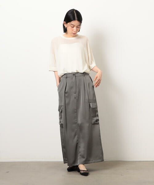 COMME CA ISM / コムサイズム ニット・セーター | 前後2WAY シアー配色ニットＴ | 詳細2